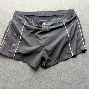 Free Country Women's Swim Board Shorts Grey Size XL‎ Quick Dry w/Pocket